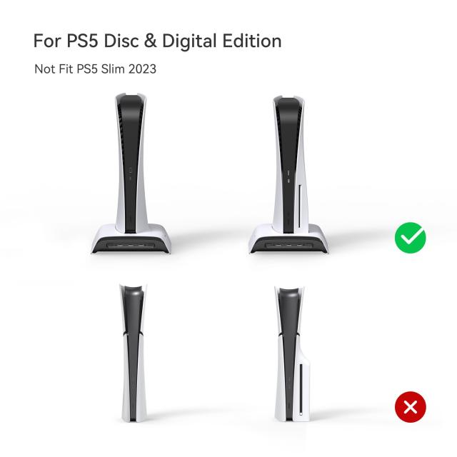 PS5用 スタンド KIWIHOME PS5用 縦置きスタンド 【磁気充電版】ps5 周辺機器 RGB効果 コントローラー 2台 充電スタンド 3 USBポート ps5_1