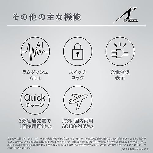 パナソニック メンズシェーバー ラムダッシュ 3枚刃 全自動洗浄充電器