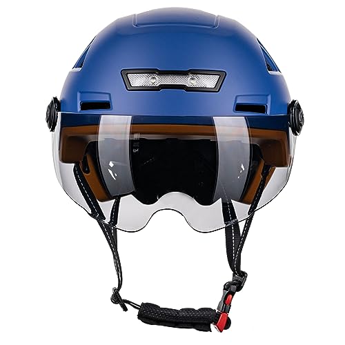 ILM 自転車 ヘルメット 大人 スマートセンサーライト付き USB充電式