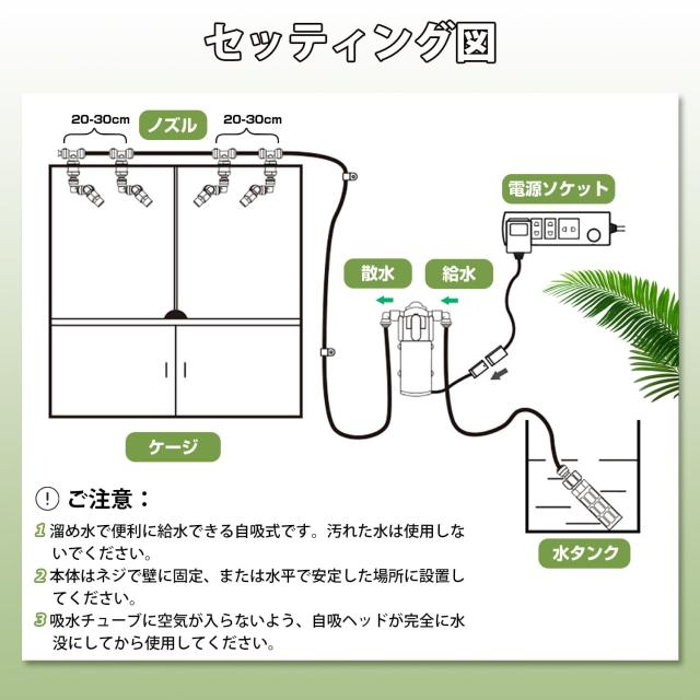Moongiantgo 爬虫類加湿器 ミストシステム ノズル4個付 自動