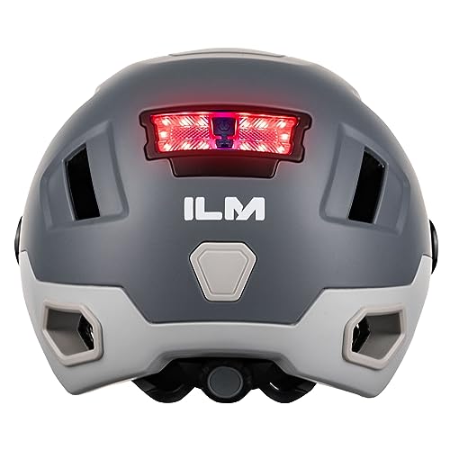 ILM 自転車 ヘルメット 大人 中学生/高校生 スマートセンサーライト