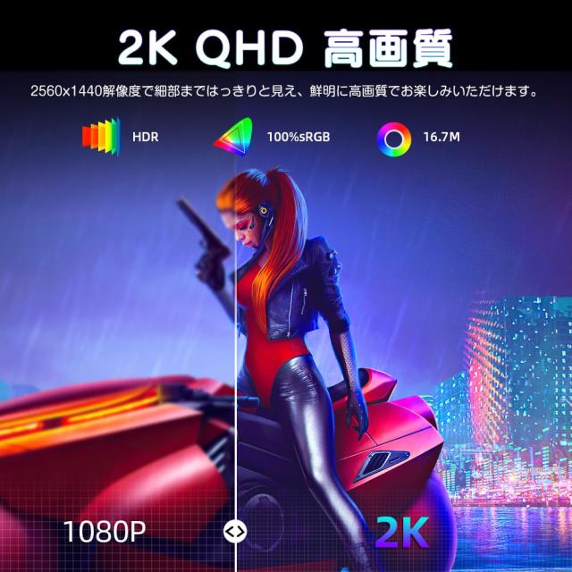 UPERFETC モバイルモニター 2K 17.3インチ 144Hz 自立型 ゲームモニター 広色域 IPS液晶パネル 非光沢 ブルーライト軽減 超薄型 超軽量_1