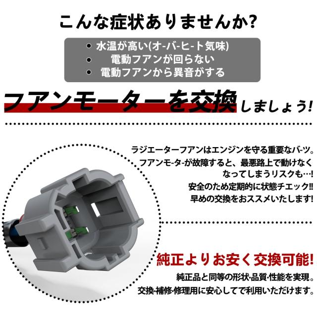 1PZ JP7-FM6 電動ファンモーター 日産 セレナ スズキ ランディ C25系 C25 NC25 CC25 CNC25 運転席 助手席 左右セット 21487-CY010 21487-_5
