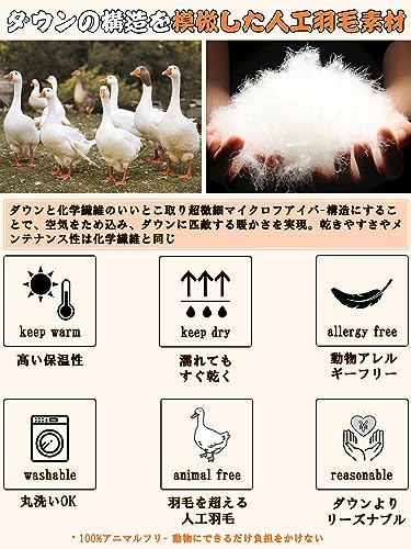 CAMDOOR【人工ダウン・30秒収納】寝袋 冬用 ダウン シュラフ 封筒型 ナイロン 320T防水耐裂 1.8kg 2.2kg キャンプ 寝袋 コンパクト -15℃