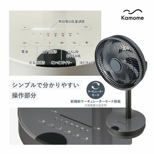 ドウシシャ 扇風機 サーキュレーター 兼用 23？ グレー 3D首振り 3D