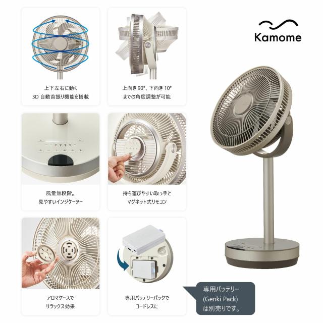 ドウシシャ 扇風機 サーキュレーター 兼用 23？ ベージュ 3D首振り 3D