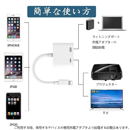 2023 MFi認証品】iphone hdmi 変換ケーブルlightning hdmi iPad HDMI