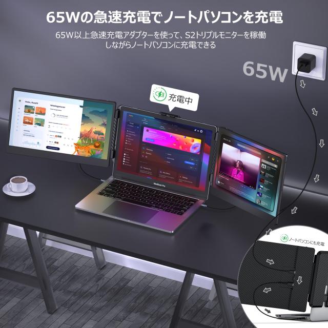 デュアルモニター ノートパソコン用 14”画面 1080P Kwumsy Kwumsy デュアルモニター ノートパソコン用 14”画面 1080P アルミ