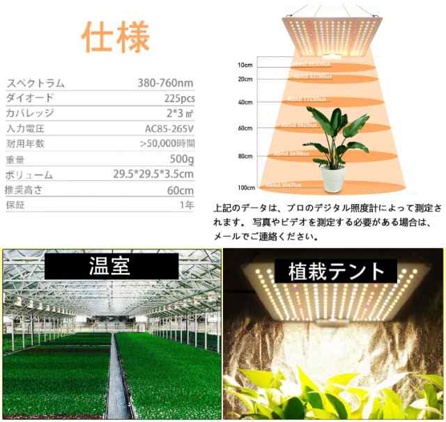 GREENSINDOOR LED植物育成ライト 600W相当 UV/IR 植物ライト 太陽のような光 育成ライト 植物 led ランプ 日照不足解消  室内栽培ランプ の通販はau PAY マーケット - ふうまりストア | au PAY マーケット－通販サイト