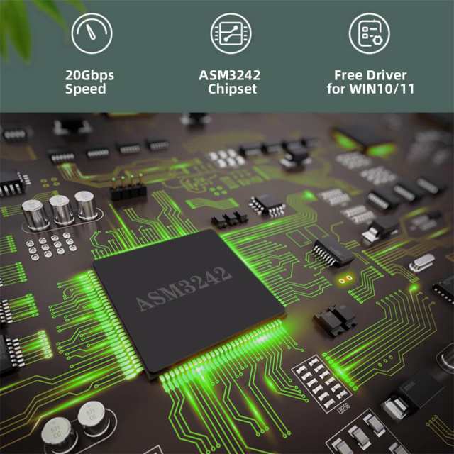 NFHK USB 3.2 Gen2 Type-E 20Gbps フロントパネルソケット PCI-E 4X Express カードアダプター デスクトップマザーボード用の通販は