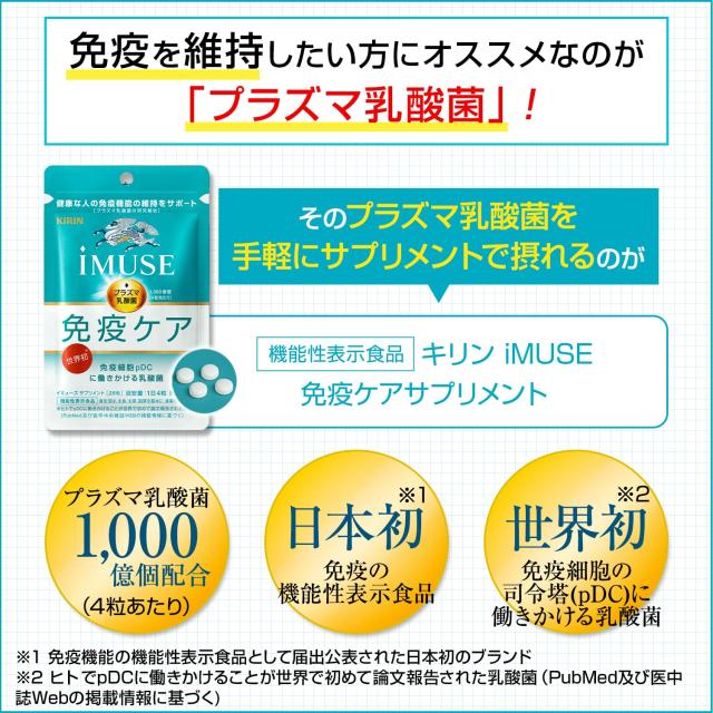 キリン iMUSE(イミューズ) 免疫ケアサプリメント 250？×120粒(約