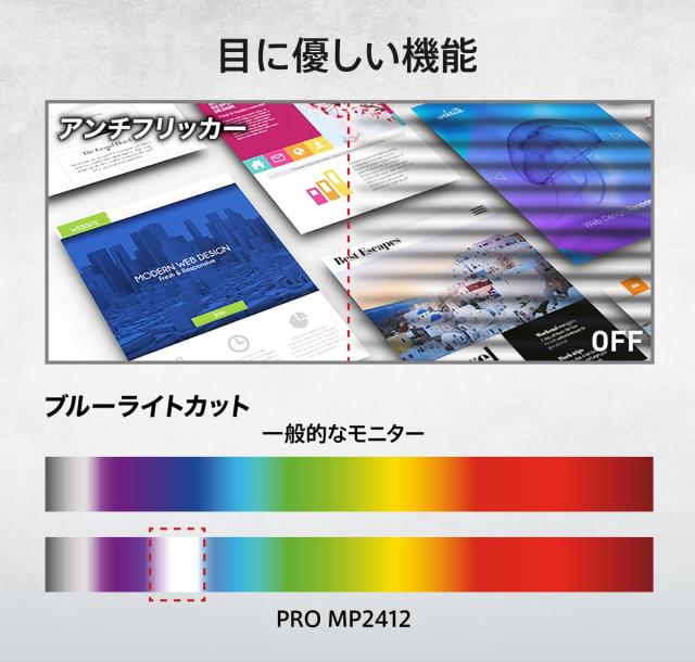 MSI モニター PRO MP2412 23.8インチ/フルHD/VAパネル/100Hz/1ms/ブルーライトカット/アンチフリッカー/HDMI/DP/VESA対応/_7