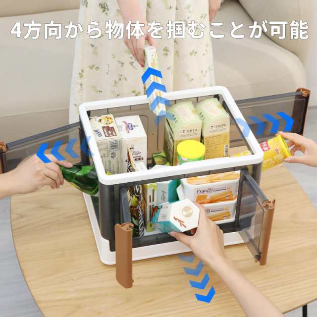 HAIXIN 収納ボックス 折りたたみ 蓋付き 積み重ね 複数の方向