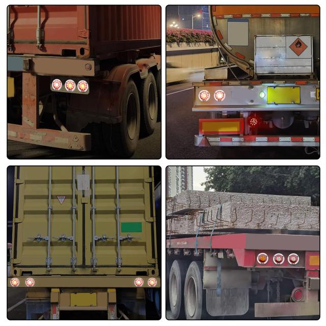 Aoling トラック テールランプ 丸型、トレーラー テールランプ、軽トラ