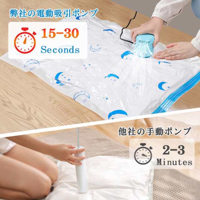 Z ZONAMA 布団圧縮袋 6枚組 電動ポンプ付き バルブ式 真空圧縮 Z ZONAMA 布団圧縮袋 6枚組 電動ポンプ付き バルブ式 真空圧縮
