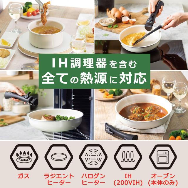 グリーンパン GREENPAN フライパン 4点 セット 取っ手のとれる IH ガス 食洗機 対応 有害物質不使用 PFASフリー セラミックコーティング_2