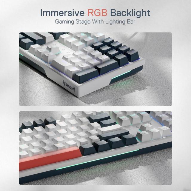 Redragon (レッドラゴン) ゲーミングキーボード K668 RGB 108キー 有線メカニカルキーボード ホットキー4個付き 吸音フォーム アップグレ_2
