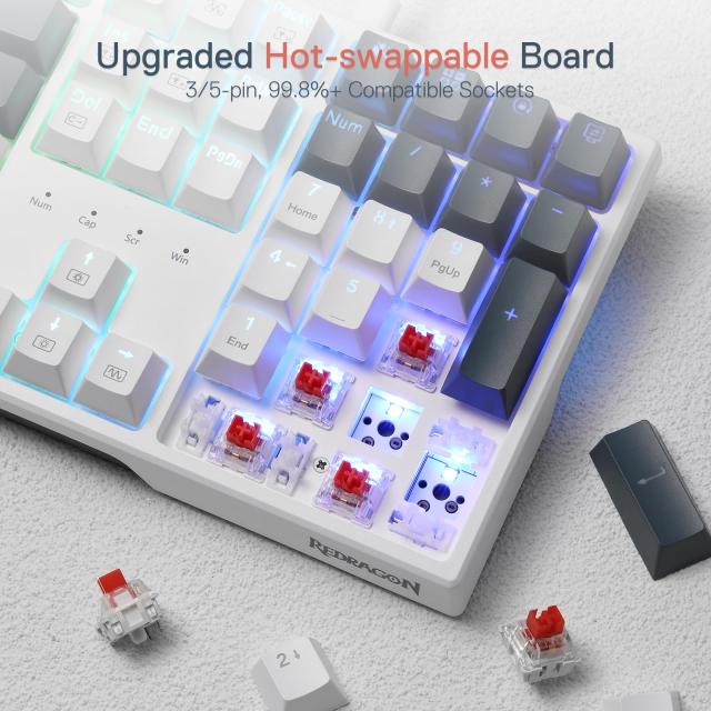 Redragon (レッドラゴン) ゲーミングキーボード K668 RGB 108キー 有線メカニカルキーボード ホットキー4個付き 吸音フォーム アップグレ_4