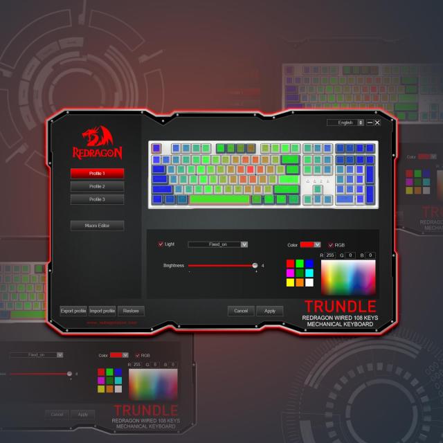 Redragon (レッドラゴン) ゲーミングキーボード K668 RGB 108キー 有線メカニカルキーボード ホットキー4個付き 吸音フォーム アップグレ_6