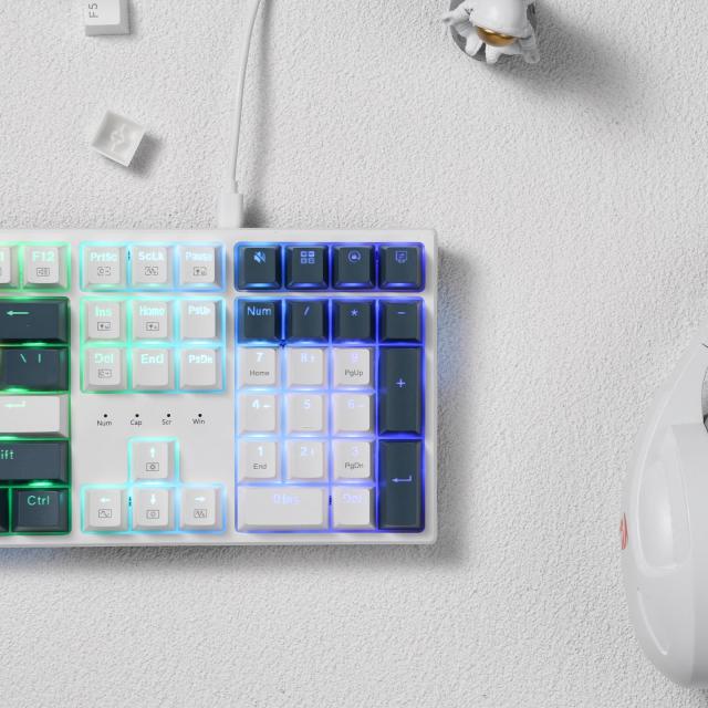 Redragon (レッドラゴン) ゲーミングキーボード K668 RGB 108キー 有線メカニカルキーボード ホットキー4個付き 吸音フォーム アップグレ_7