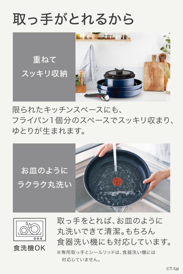 ティファール フライパン 7点セット インジニオ・ネオ ロイヤルブルー・インテンス L43794 直火専用（IH不可）_6