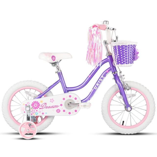 Glerc 子供用自転車 可愛い女の子自転車 プリンセス気分 補助輪