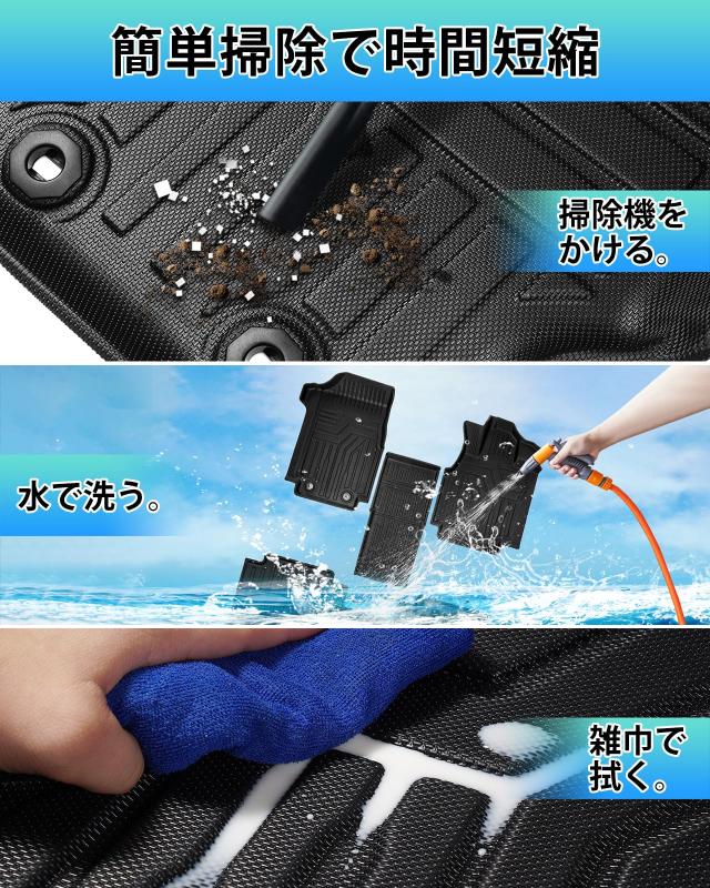 Cartist ニッサン 新型 セレナ C28型 に適応 フロアマット セカンドマット カーマット 8人乗り ガソリン車用 3Dフロアマット SERENA C28_3