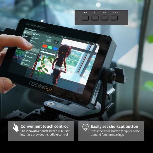 FEELWORLD F5 Pro X 5.5インチ タッチ式 フィールドモニター 1600nits