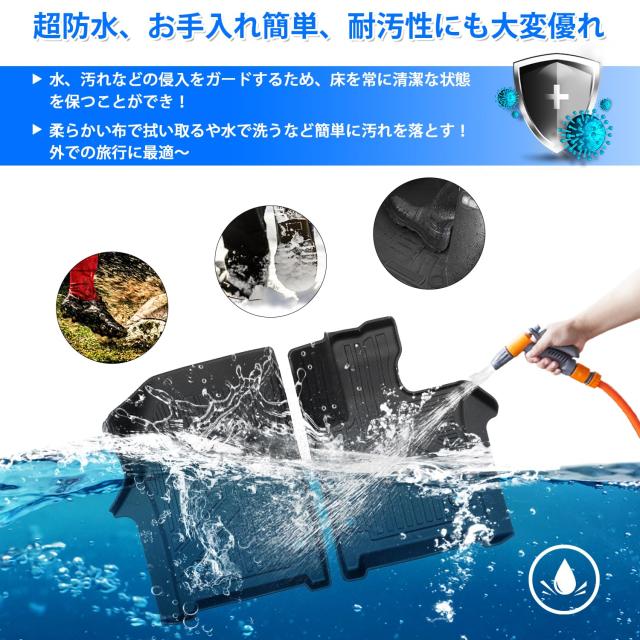 CARVANTA トヨタ 新型 アルファード 40系 フロアマット 1列目用 7人乗り専用 カーマット TPE材質 立体成型 車用 3Dフロアマット 右ハンド_2