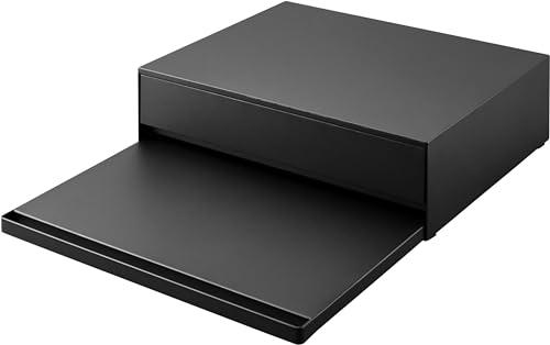 山崎実業(Yamazaki) 【 完成品 ストッパーのみ要取付 】 ツーウェイ キッチン 家電下引き出し ＆ スライドテーブル ブラック 約W45×D39._9