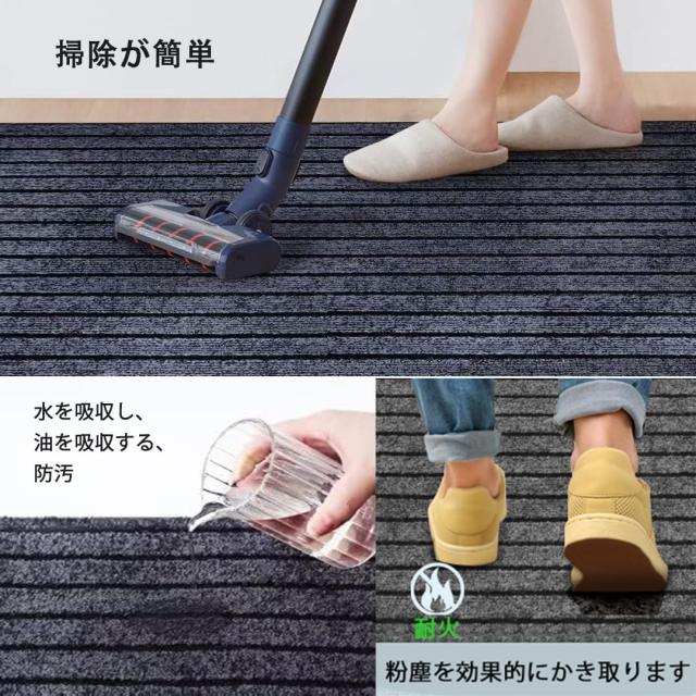 LULULIFE 玄関マット 120*180cm 厚め版（厚さ5mm） 高密度 屋外マット TPE エコ無毒無臭 新型素材 ドアマット スタンダードマット 吸水マ_3