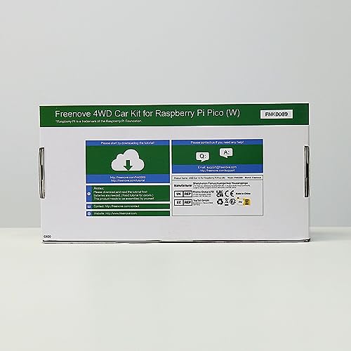 Freenove Raspberry Pi Pico 用 Mecanum ホイール カー キット (付属) (Arduino IDE と互換性あり)、ドット マトリックス表現、障害物回_9