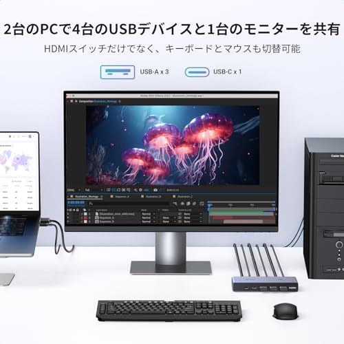 UGREEN 8K対応 HDMI 2.1 KVM切替器 デュアルモニター対応 Amazon.co.jp: UGREEN HDMI 2.1 KVM切替器 デュアルモニター対応 2入力