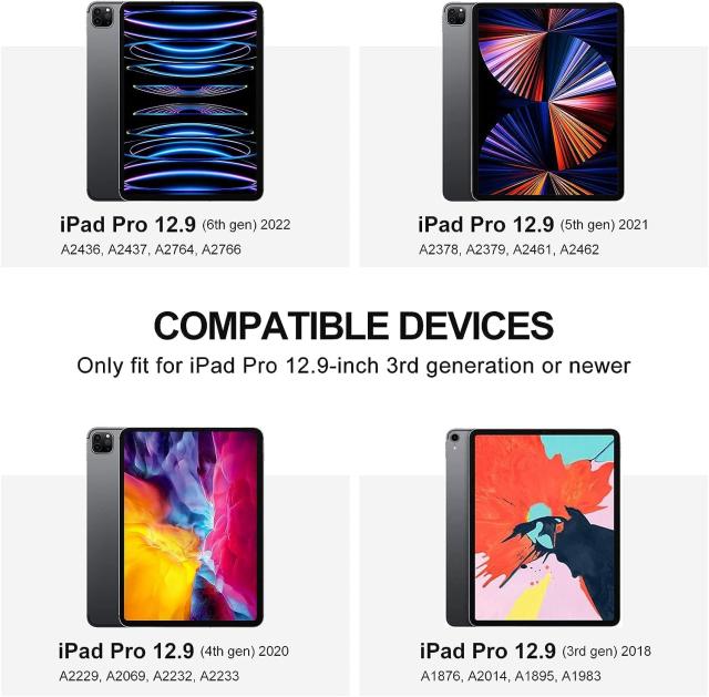 [進級版]マジックキーボード iPad Pro 12.9 キーボード ケース 第5/4/3世代 360°回転可能 タッチパッド付きキーボード 7色バックライト の通販は