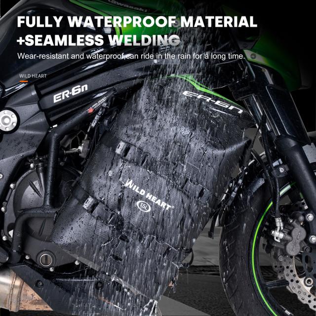 WILD HEART 防水バイク乾燥バッグ 衝突防止レバーバッグ バイクバッグ バイクのスーツケース リアシート リアマッドガードポケット オフ_1
