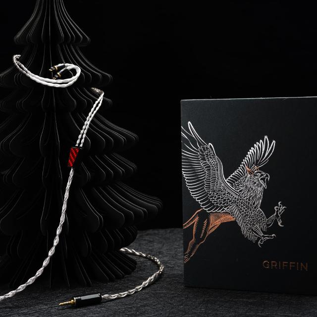 Effect Audio X HiFiGo GRIFFIN イヤホン ケーブル、交換可能な ConX コネクタ付き 4 線高純度銅銀メッキ IEM ケーブル (2.5mm)