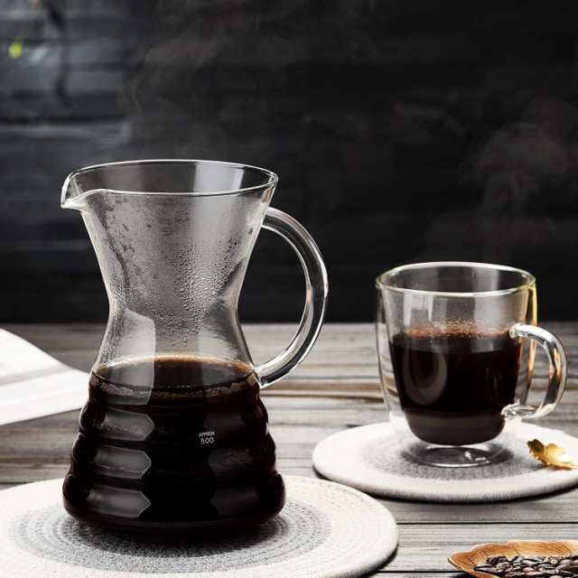 ポカロティー コーヒーサーバー 耐熱ガラス 500ml 紙コーヒー 