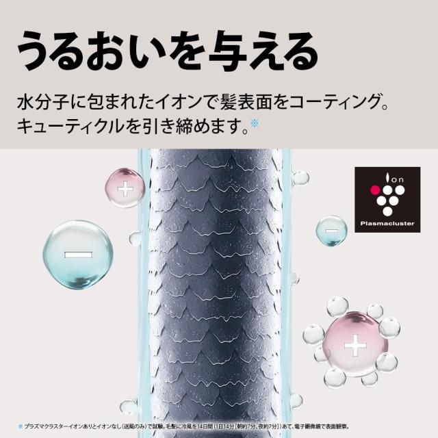 シャープ(SHARP) ドライヤー プラズマクラスター ビューティー IB-P801-W ルミナスホワイト 速乾 エアロフォルム 大風量 静電気抑制_6