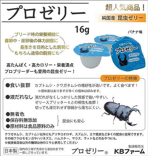 KBファーム プロゼリー(16g 500個入り) 高たんぱく カブトムシ・クワガタ用の通販はau PAY マーケット - 昴マーケット | au  PAY マーケット－通販サイト