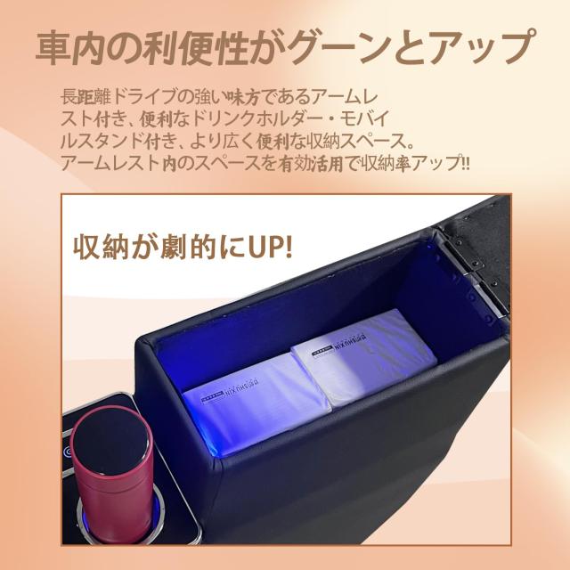 SGALUPA 新型 ヴォクシー ノア 90系 コンソールボックス 【ワイヤレス充電】 アームレストコンソール ガソリン車 ハイブリッド車トヨタに_5