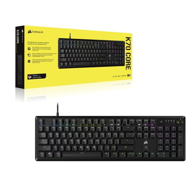 CORSAIR K70 CORE リニア RGB 赤軸ゲーミングキーボード キーキャップ 