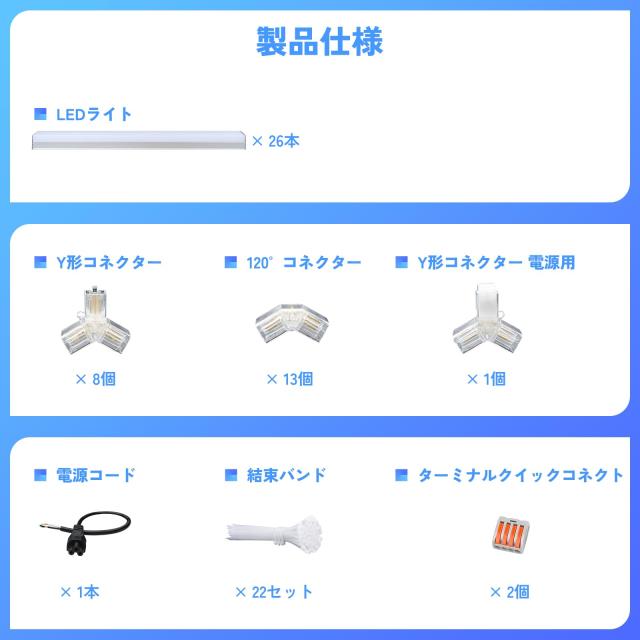 六角形ライト ガレージライト 156W 18720LM 6500K ガレージ 照明 高輝度 超軽量 5個六角形 LED照明システム 車の美しさの天井ショップラ_6