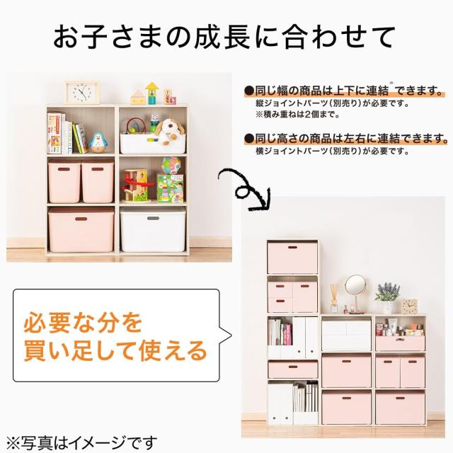 カラーボックス　NITORI ニトリ カラーボックス 連結できる Nカラボ 扉付き 2段 ホワイト