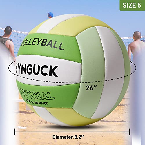 SYNGUCK バレーボール 5号球 ソフトバレーボール PU革 柔らかい