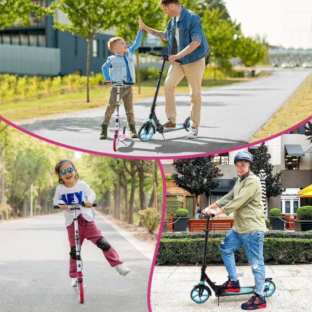 TENBOOM キックボード キックスクーター 子供/大人用 2WAYフット/ハンドブレーキ 折り畳み式 3段階高さ調整 20cmタイヤ 立ち乗り式二輪車_6