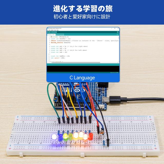 SunFounder オリジナル Arduino Uno R4 Minima 対応 スターターキット究極版 3 in 1 IoT/スマートカー/基本キット オンラインチュートリ_5