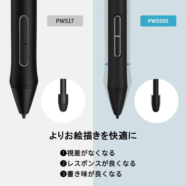HUION 液タブ Kamvas13 液晶ペンタブレット Android対応 Slim PenセットPW550S同梱 充電不要 アンチグレアフィルム フルラミネーション_1