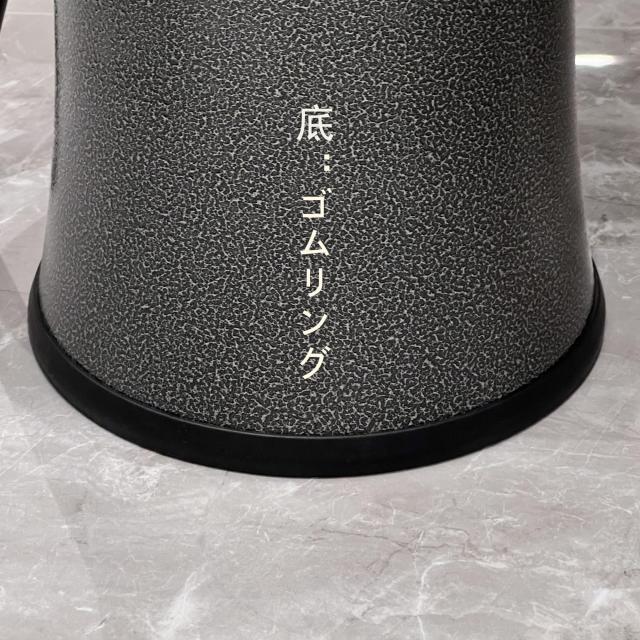KInGSUnSゴミ箱 スチール製 小さい6l オフィス おしゃれ ごみ箱 スイングカバー インナーボックスなし ゴミ入れ グレー カラー モダンな_4