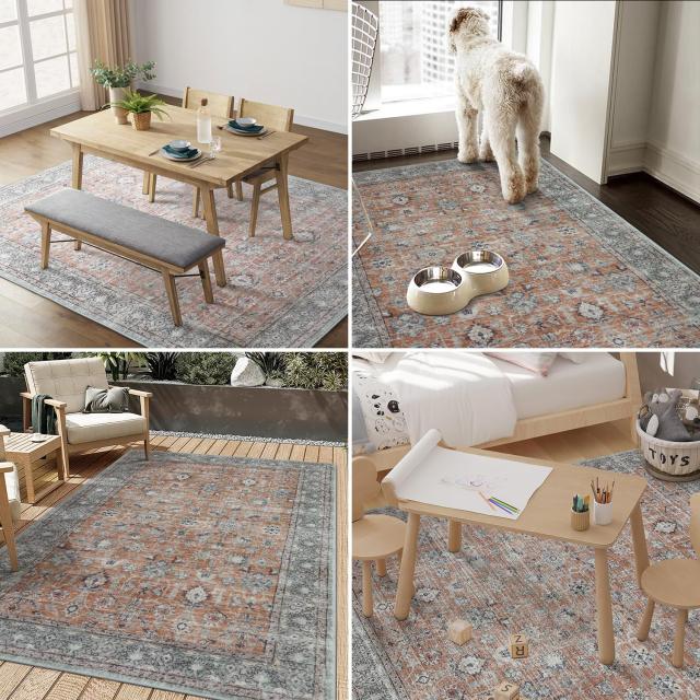 HAOCOO ラグ カーペット 洗える 140×200cm オールシーズン適用 絨毯 ペルシャ風 ラグマット 1.5畳 ふわふわ おしゃれ 滑り止め 低反発_8