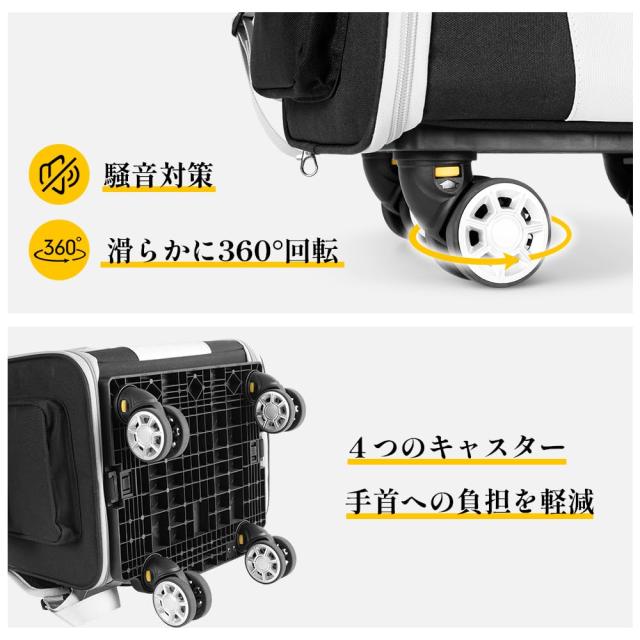 Tresbro 次世代 ペットキャリー リュック 4つのキャスター付き 分離式